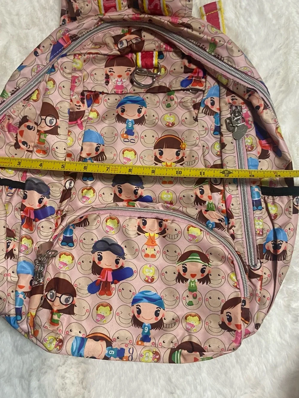 Vintage Harajuku Lovers Pink Backpack Y2K Gwen Stefani Charecter Print Bag